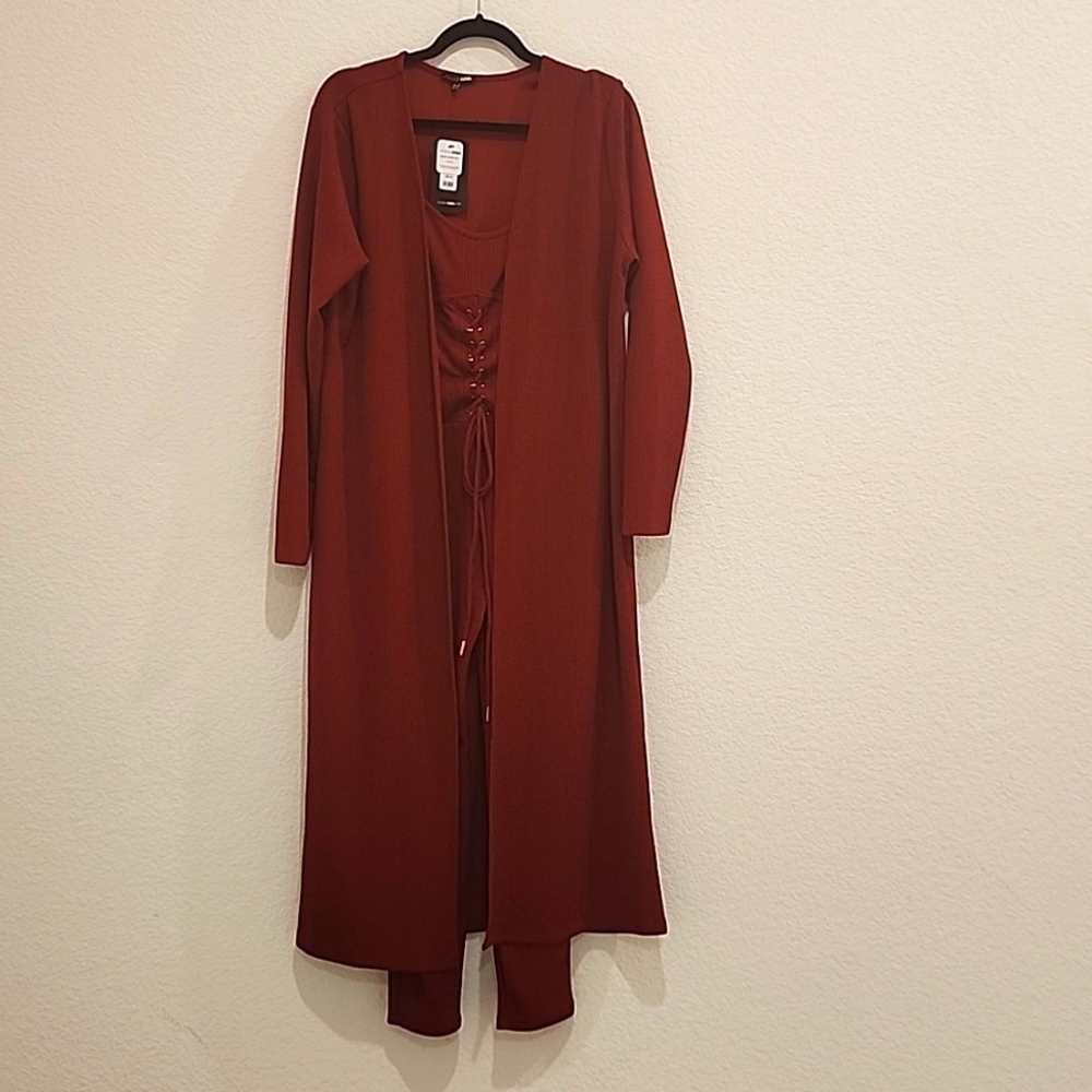 2 piece rust color set